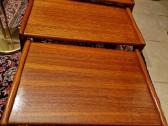 Vintažinių mid century tikmedžio staliukų trio - nuotraukos Nr. 12