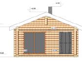 Rąstinė pirtis 6x6 m su terasa - nuotraukos Nr. 8