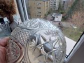 Gražiai raižytas kristalizuoto stiklo dubuo. - nuotraukos Nr. 2