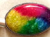 Sidabrinis rinkinys - žiedas ir pakabukas Rainbow - nuotraukos Nr. 2