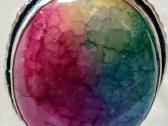 Sidabrinis rinkinys - žiedas ir pakabukas Rainbow - nuotraukos Nr. 5