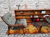 Vintažinis mid century fotelių ir staliuko kompl. - nuotraukos Nr. 2