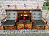 Vintažinis mid century fotelių ir staliuko kompl. - nuotraukos Nr. 5