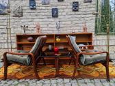 Vintažinis mid century fotelių ir staliuko kompl. - nuotraukos Nr. 15