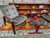 Vintažinis mid century fotelių ir staliuko kompl. - nuotraukos Nr. 24