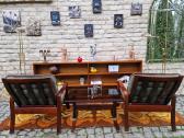 Vintažinis mid century fotelių ir staliuko kompl. - nuotraukos Nr. 33