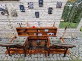 Vintažinis mid century fotelių ir staliuko kompl. - nuotraukos Nr. 36