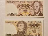 50 100 500 1000 zlotu Lenkija unc
