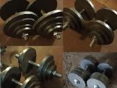 Daug sporto inventoriaus hanteliai stanga suolas