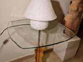 Vintažinė mid century stiklinė stalo lempa - nuotraukos Nr. 18