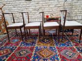 Vintažinės mid century raudonmedžio Casala kėdės