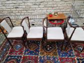 Vintažinės mid century raudonmedžio Casala kėdės - nuotraukos Nr. 9