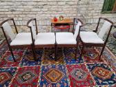 Vintažinės mid century raudonmedžio Casala kėdės - nuotraukos Nr. 18
