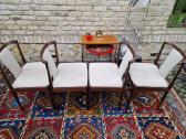 Vintažinės mid century raudonmedžio Casala kėdės - nuotraukos Nr. 19