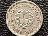 (484) 3 pensai 1937m. UK sidabras.