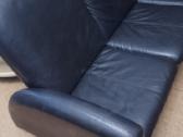 Trivietė odinė "begana"sofa - nuotraukos Nr. 4