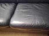 Trivietė odinė "begana"sofa - nuotraukos Nr. 3