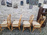 Vintažinės mid century Boho st. ratango kėdės - nuotraukos Nr. 3