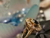 750 žiedas su safyru ir deimantais 0,50 ct - nuotraukos Nr. 4