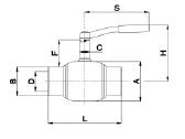 Danfoss rutulinis vožtuvas, įvirinamas Jip Dn150 - nuotraukos Nr. 4
