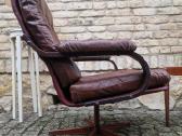 Vintažinis mid century odinis fotelis - nuotraukos Nr. 17