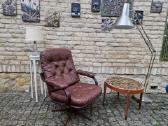 Vintažinis mid century odinis fotelis - nuotraukos Nr. 18