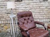 Vintažinis mid century odinis fotelis - nuotraukos Nr. 19
