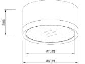 Lubinis šviestuvas Hoop White 8.5 C086cl-gx53-srd - nuotraukos Nr. 4