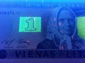 1 Litas 1994m, banknotas, Žemaitė, bankinis stovis - nuotraukos Nr. 3