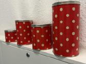 Vintažinis birių produktų indų rinkinys 12 vnt - nuotraukos Nr. 4