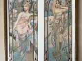 Alphonse Mucha įrėmintos vintažinės reprodukcijos