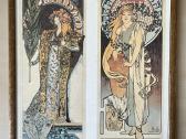 Alphonse Mucha įrėmintos vintažinės reprodukcijos - nuotraukos Nr. 2