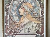 Alphonse Mucha įrėmintos vintažinės reprodukcijos - nuotraukos Nr. 3