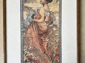 Alphonse Mucha įrėmintos vintažinės reprodukcijos - nuotraukos Nr. 4