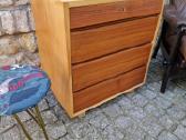 Vintažinė mid century tikmedžio/uosio komodėlė. - nuotraukos Nr. 4