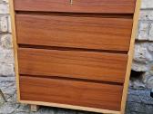 Vintažinė mid century tikmedžio/uosio komodėlė. - nuotraukos Nr. 8