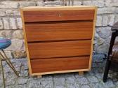 Vintažinė mid century tikmedžio/uosio komodėlė. - nuotraukos Nr. 19