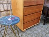 Vintažinė mid century tikmedžio/uosio komodėlė. - nuotraukos Nr. 20