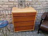 Vintažinė mid century tikmedžio/uosio komodėlė. - nuotraukos Nr. 23
