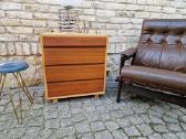 Vintažinė mid century tikmedžio/uosio komodėlė. - nuotraukos Nr. 25