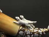 Statulėlė "Ragas medžioklė", paauksuotas , porceli - nuotraukos Nr. 5