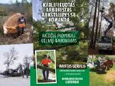 Arboristas. Medžių pjovimas, kelmų naikinimas