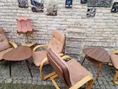 Vintažiniai mid century trikojai kavos staliukai - nuotraukos Nr. 15