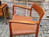 Vintažinis mid century autorinis tikmedžio fotelis - nuotraukos Nr. 18