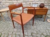 Vintažinis mid century autorinis tikmedžio fotelis - nuotraukos Nr. 24
