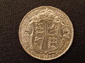 (100)puse kronos 1917m. Britanija 14,14g. sidabras