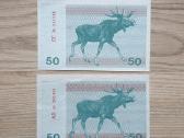1991 metų 50 talonų Briedis su užrašais - nuotraukos Nr. 6