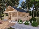 Medinis sodo namelis Maxi Lora 6x8