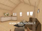 Medinis sodo namelis Maxi Lora 6x8 - nuotraukos Nr. 5