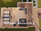 Medinis sodo namelis Maxi Lora 6x8 - nuotraukos Nr. 6